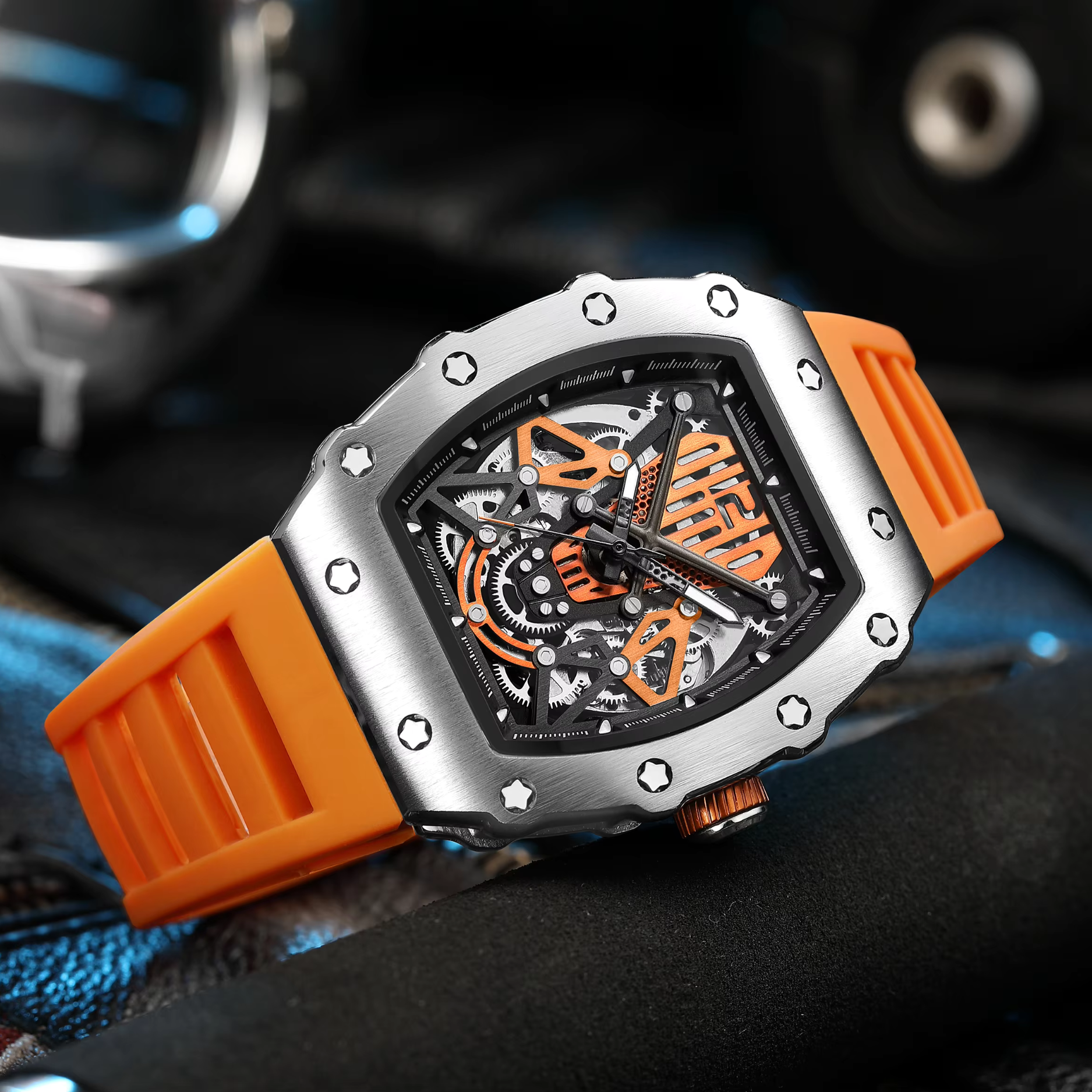 ChronoSport White – Automatic Skeleton Sports Watch