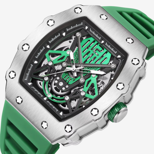 ChronoSport Green – Automatic Skeleton Sports Watch