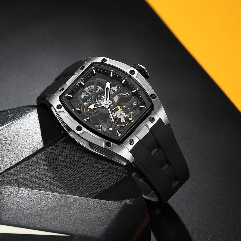 ChronoSport Black – Automatic Skeleton Sports Watch