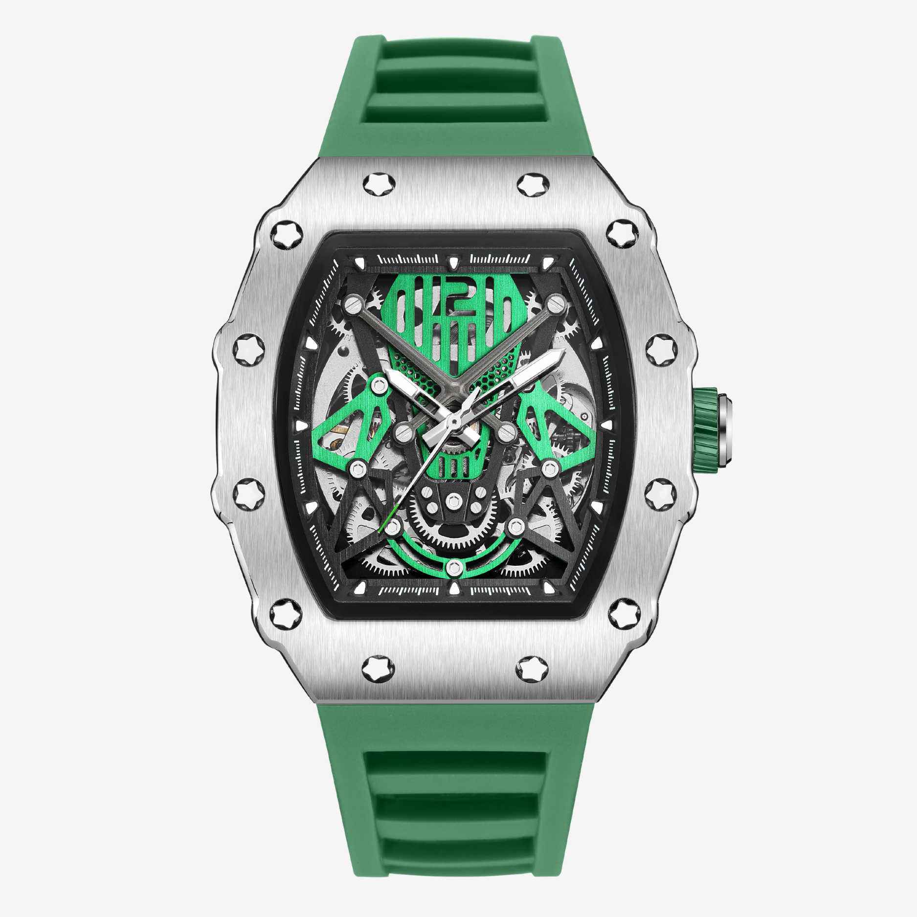 ChronoSport Green – Automatic Skeleton Sports Watch