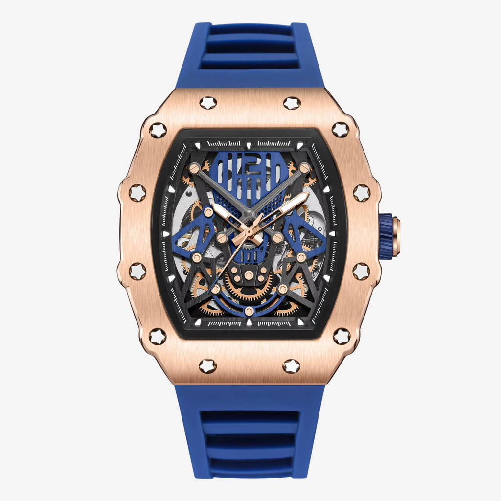 ChronoSport Blue – Automatic Skeleton Sports Watch