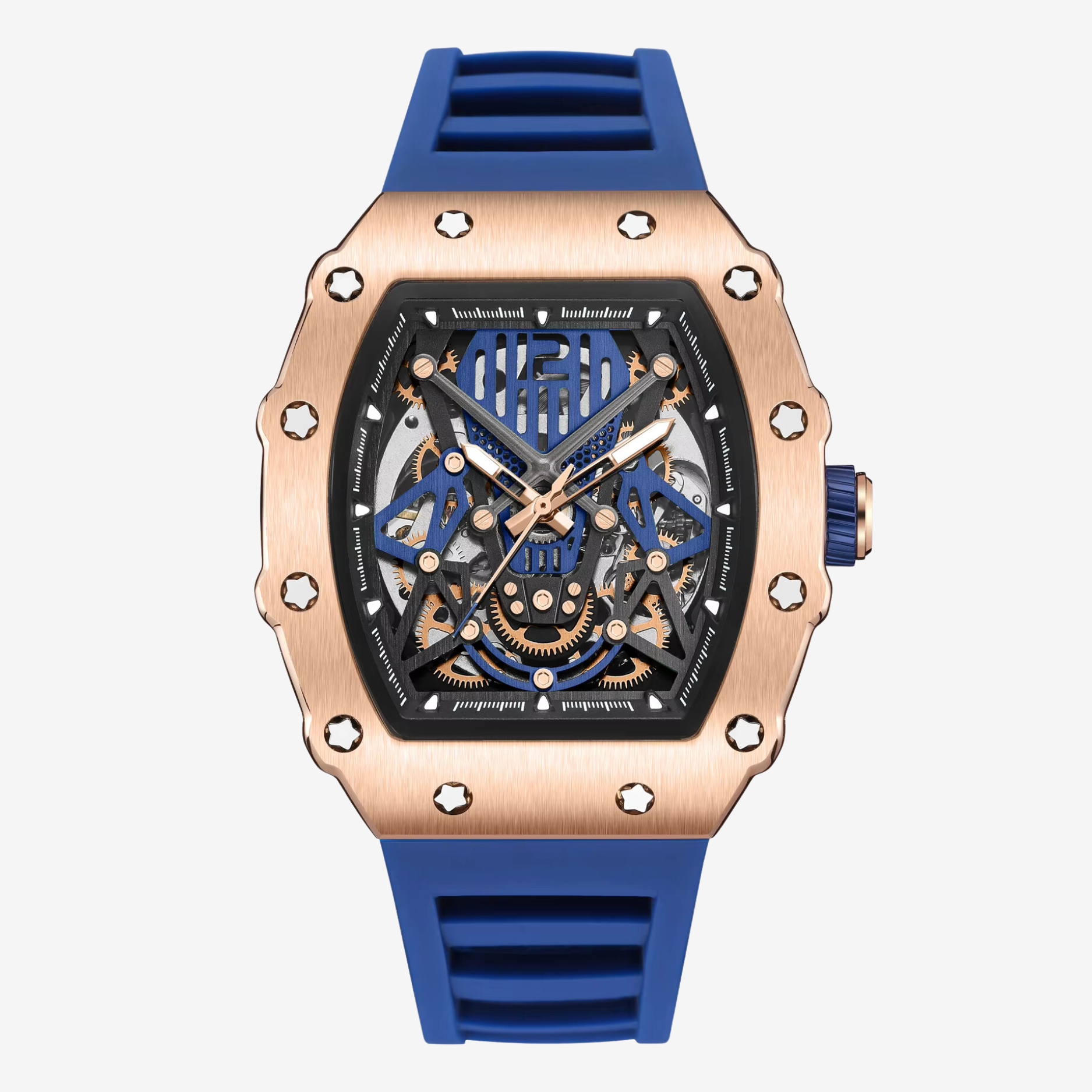 ChronoSport Blue – Automatic Skeleton Sports Watch