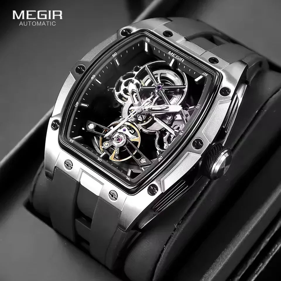 ChronoSport Black – Automatic Skeleton Sports Watch