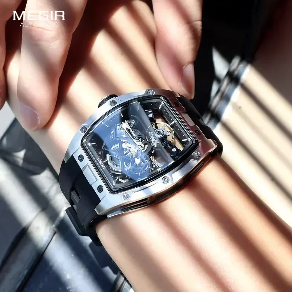 ChronoSport Black – Automatic Skeleton Sports Watch